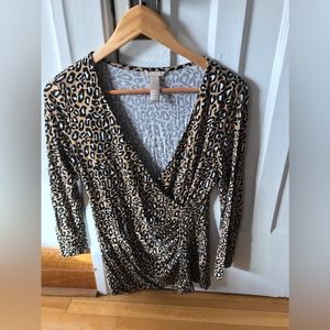 Banana Republic long sleeve top. Leopard print